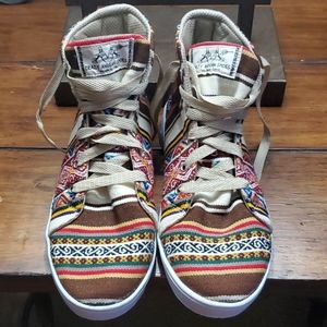 Crazy Andean Shoes Sz 8 Multi-color
